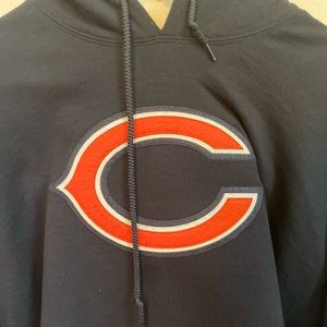 Chicago Bears Navy Blue Hoodie, Size Large